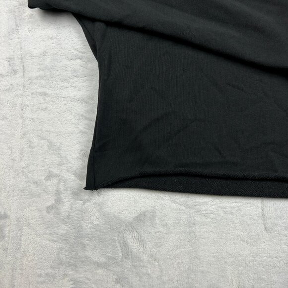 Adidas Sweatshirt Womens XL Black Crop Top Long Sleeve T Shirt Logo Active - Picture 7 of 15